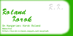 roland korok business card